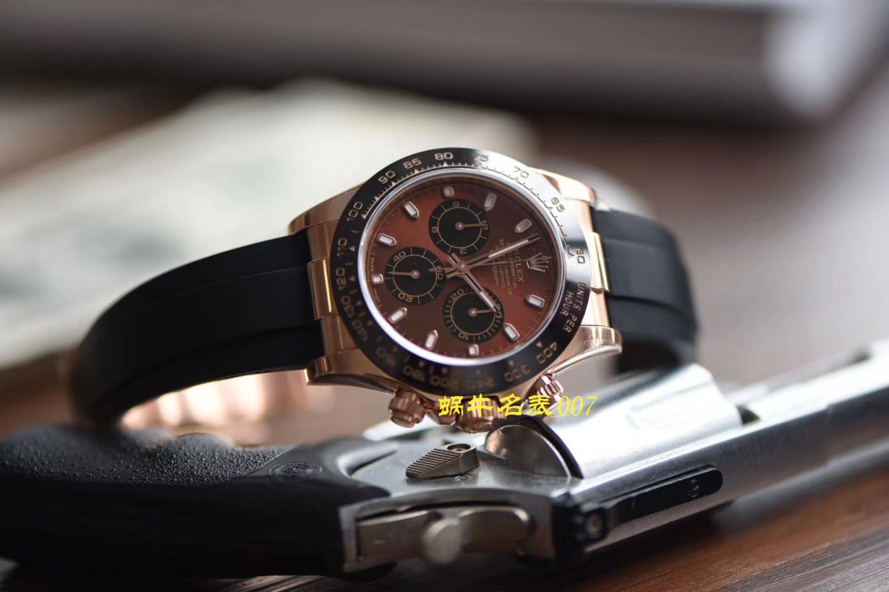 视频评测NOOB厂劳力士  N厂全新2019年最新款～迪通拿咖啡猫超级4130自动机械机芯 / R373