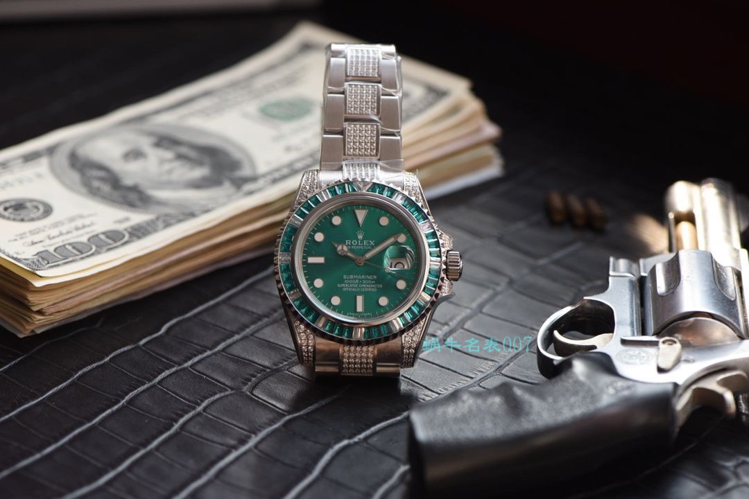   LF厂劳力士  LF帝皇定制版镶钻绿水鬼❗绿钻水鬼 / R363