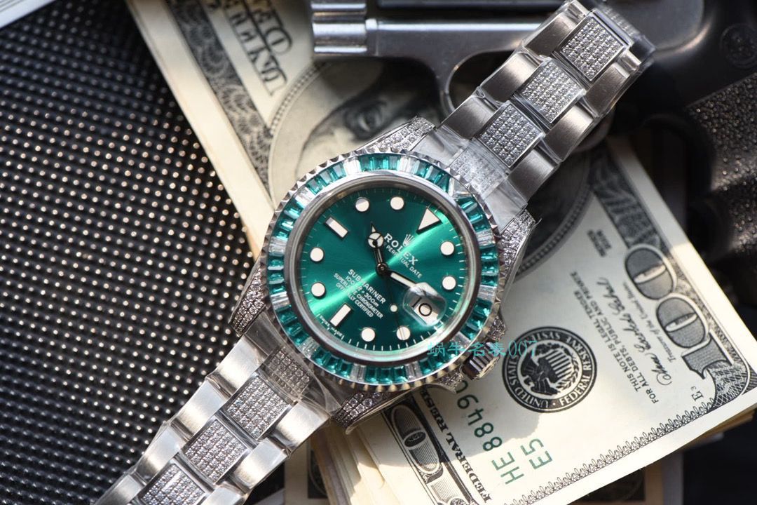   LF厂劳力士  LF帝皇定制版镶钻绿水鬼❗绿钻水鬼 / R363