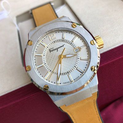   渠道原单  菲拉格慕最新款计时石英男表这款类似AP的表壳设计
