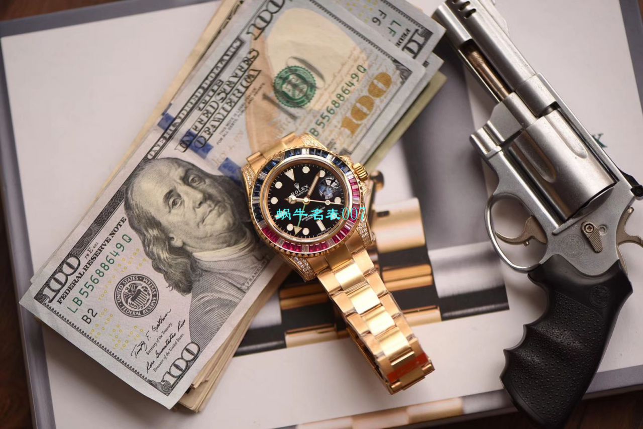   LF厂劳力士格林尼治型II彩虹钻系列116758 SAru-78208腕表 / R393