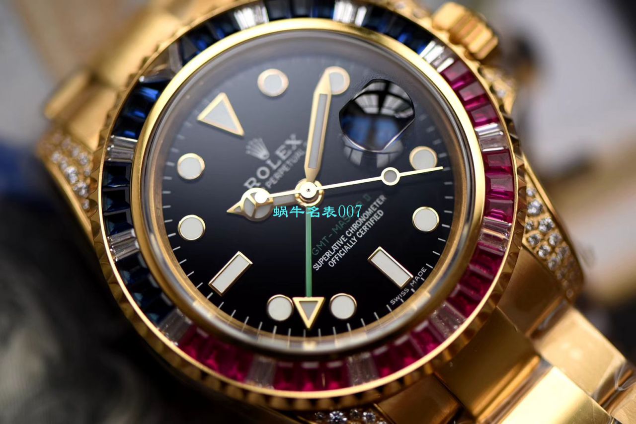   LF厂劳力士格林尼治型II彩虹钻系列116758 SAru-78208腕表 / R393