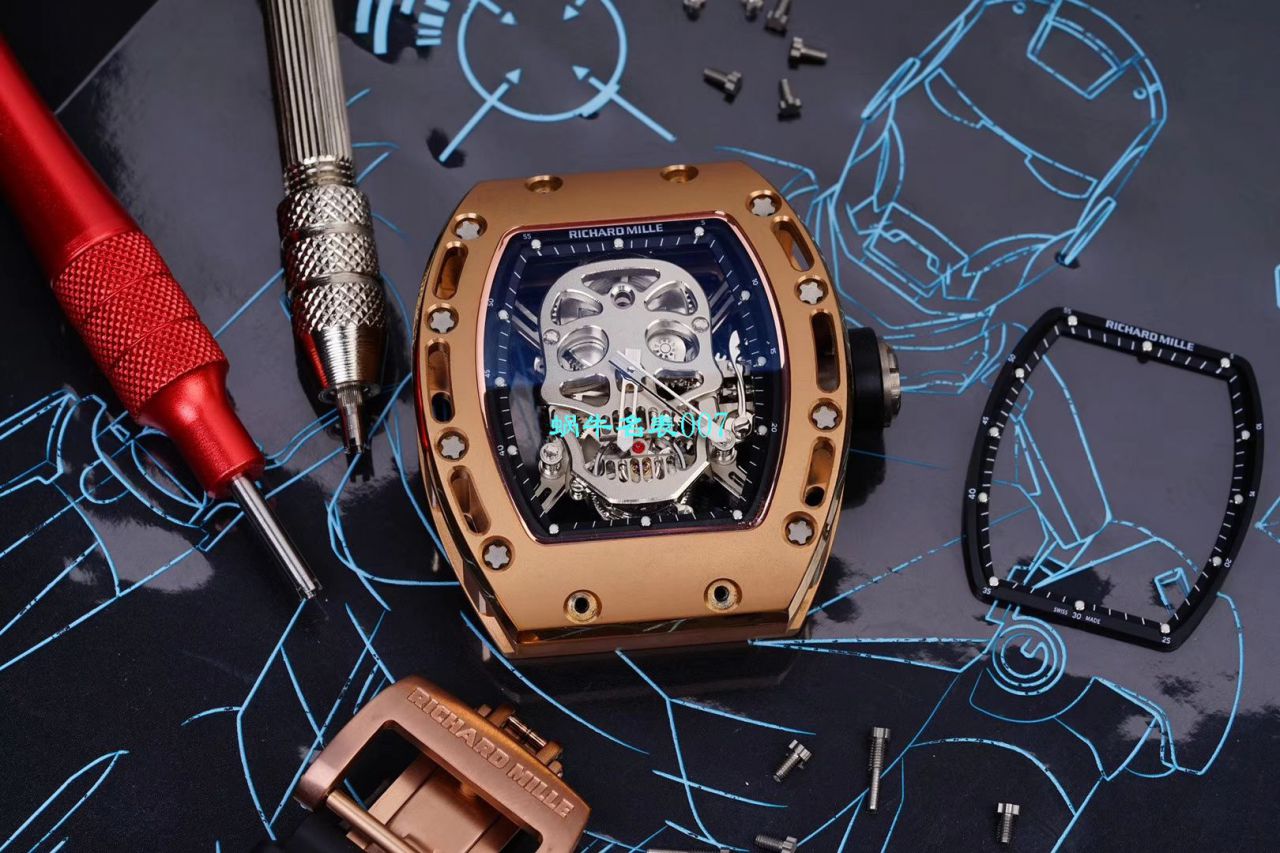 视频评测EUR厂Richard Mille仿表价格  俄罗斯紫金版理查德米勒至尊鬼王RM052 / RM052jin