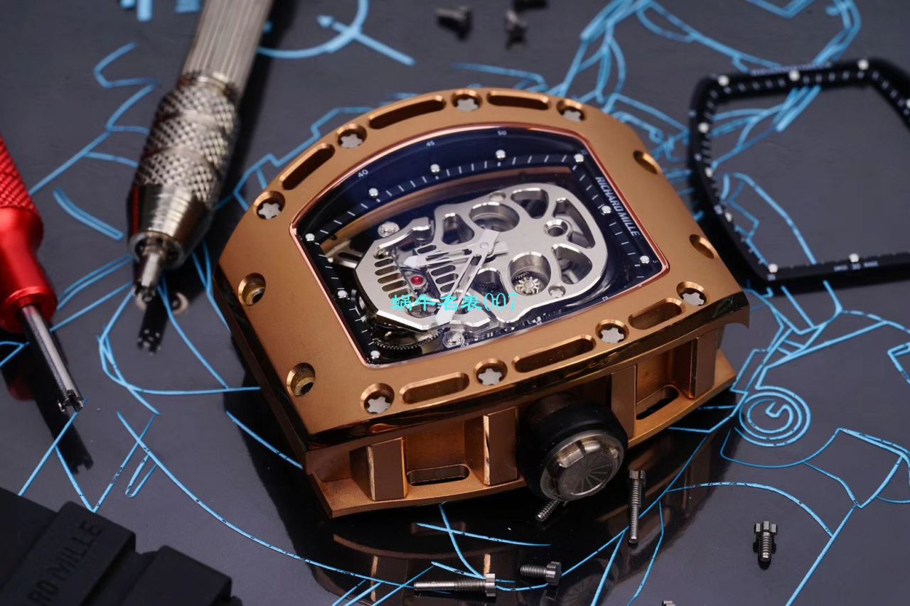 视频评测EUR厂Richard Mille仿表价格  俄罗斯紫金版理查德米勒至尊鬼王RM052 / RM052jin