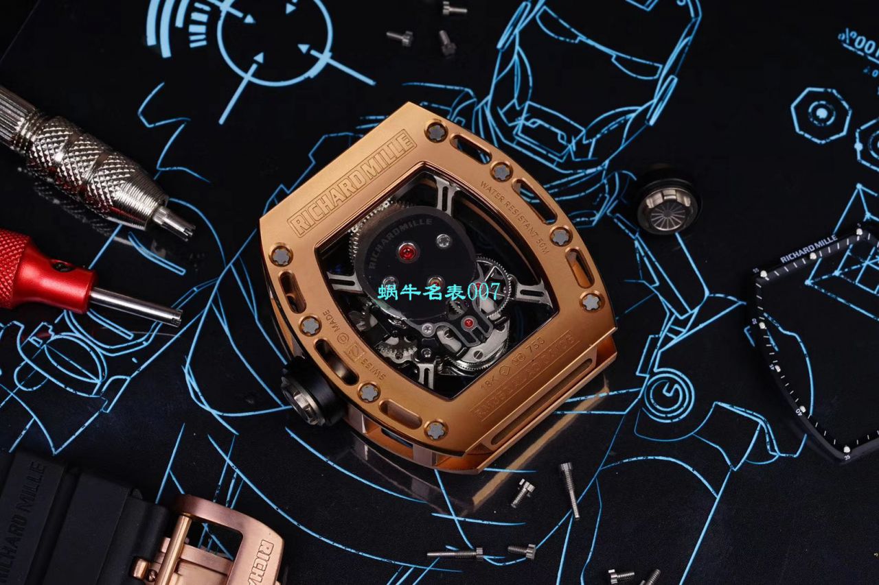 视频评测EUR厂Richard Mille仿表价格  俄罗斯紫金版理查德米勒至尊鬼王RM052 / RM052jin