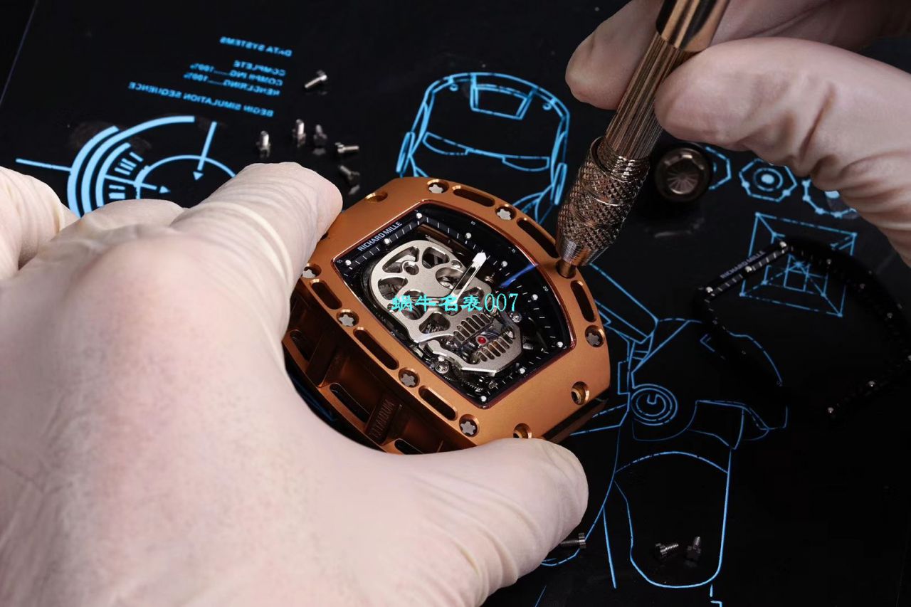 视频评测EUR厂Richard Mille仿表价格  俄罗斯紫金版理查德米勒至尊鬼王RM052 / RM052jin