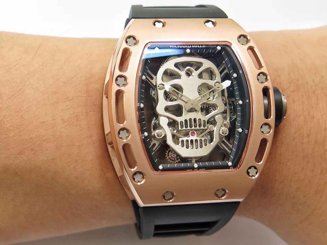 视频评测EUR厂Richard Mille仿表价格  俄罗斯紫金版理查德米勒至尊鬼王RM052 / RM052jin