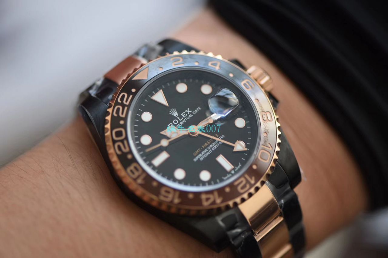   LF厂Batman特别全黑版劳力士格林尼治GMT沙士圈Rolex GMT-Master II M126711chnr-0002 / R503