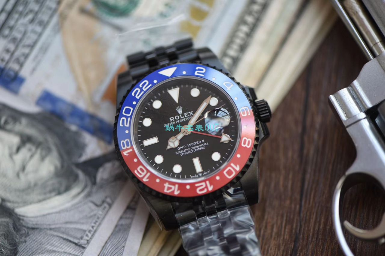   LF厂高精手表  Batman定制版劳力士格林尼治可乐圈Rolex GMT-Master II 126710BLRO-0001 / R506