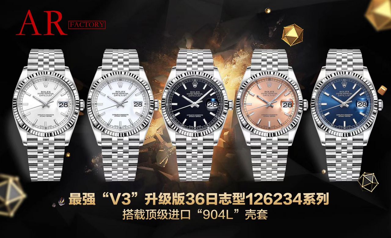 视频评测AR厂超强神作 RO.LEX  DATEJUST超级进口904L最强V3升级版36日志型126234系列 / R518