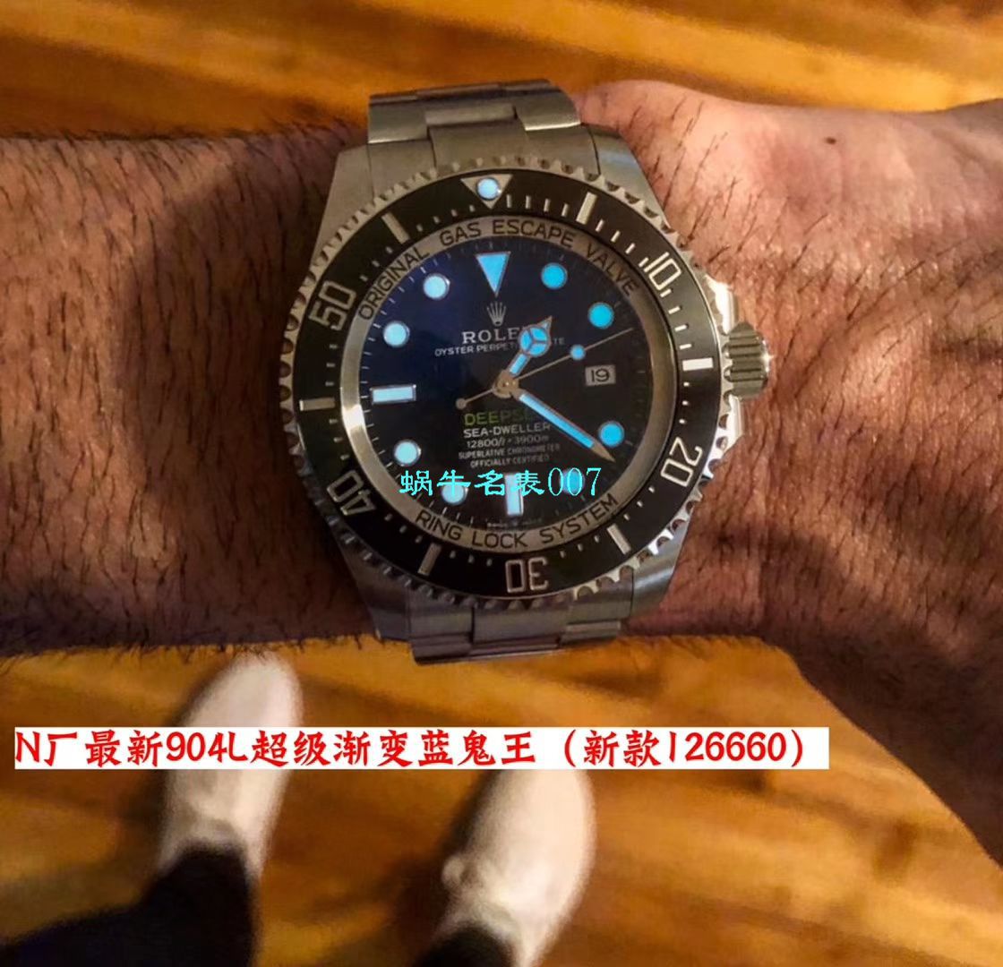 视频评测超级神器  N厂最新904L超级渐变蓝鬼王～劳力士m126660-0002手表 / R500