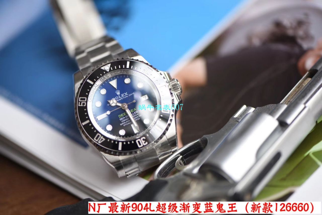 视频评测超级神器  N厂最新904L超级渐变蓝鬼王～劳力士m126660-0002手表 / R500