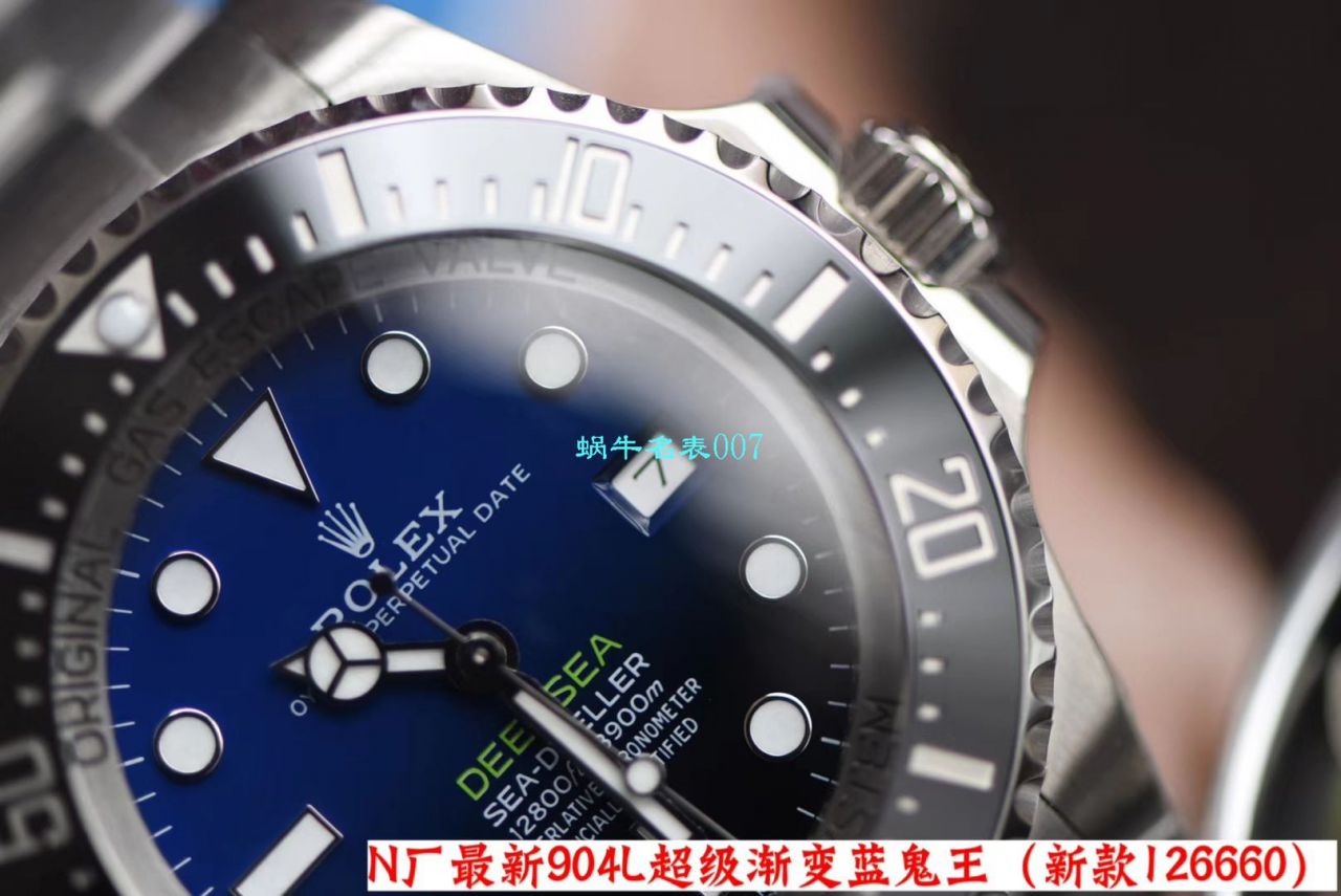 视频评测超级神器  N厂最新904L超级渐变蓝鬼王～劳力士m126660-0002手表 / R500