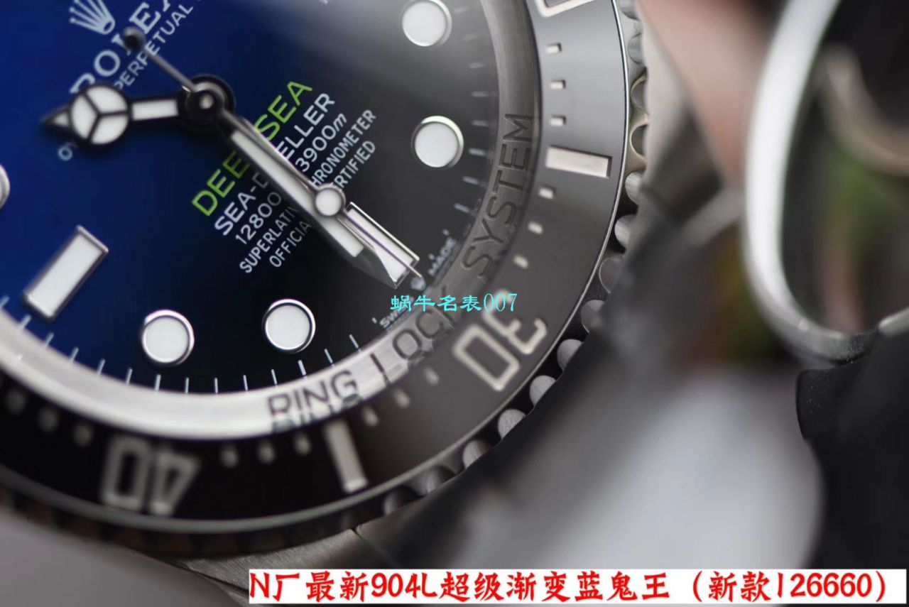 视频评测超级神器  N厂最新904L超级渐变蓝鬼王～劳力士m126660-0002手表 / R500