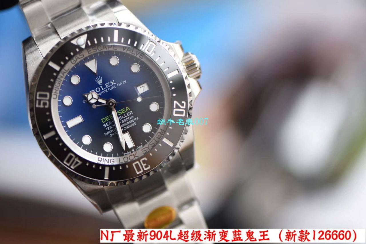 视频评测超级神器  N厂最新904L超级渐变蓝鬼王～劳力士m126660-0002手表 / R500