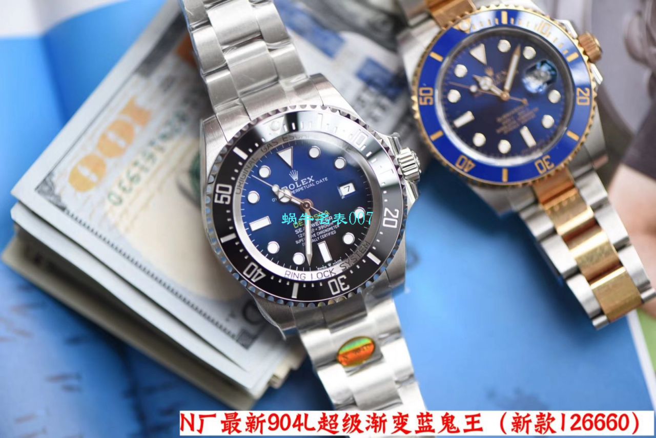 视频评测超级神器  N厂最新904L超级渐变蓝鬼王～劳力士m126660-0002手表 / R500