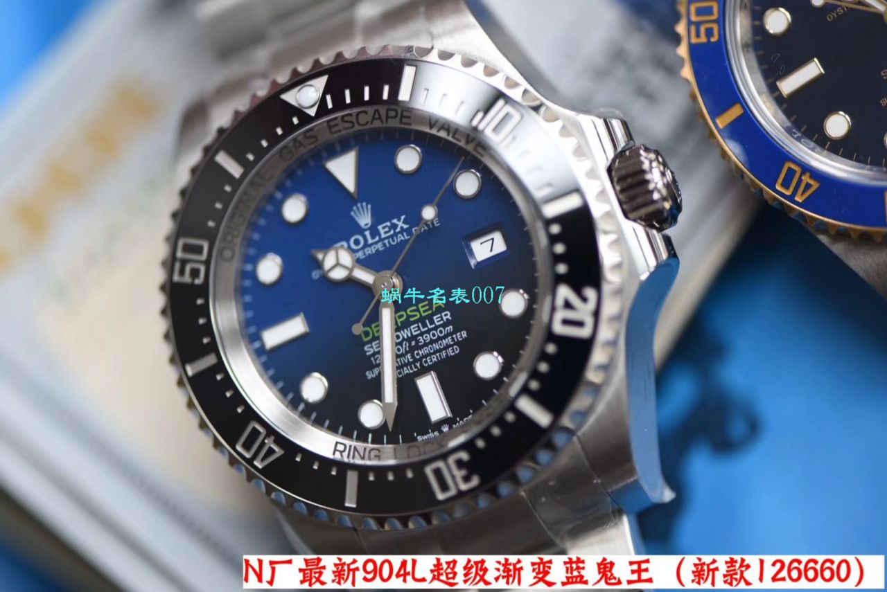 视频评测超级神器  N厂最新904L超级渐变蓝鬼王～劳力士m126660-0002手表 / R500