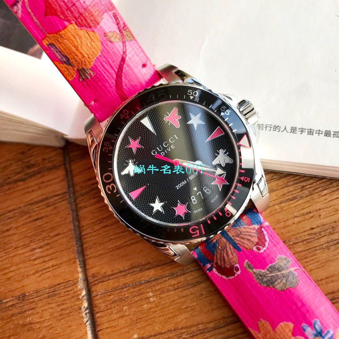 硬货来袭渠道原单，独家Gucci骚粉面水鬼新款腕表！40MM 男女均可戴 / GUCCIKK20