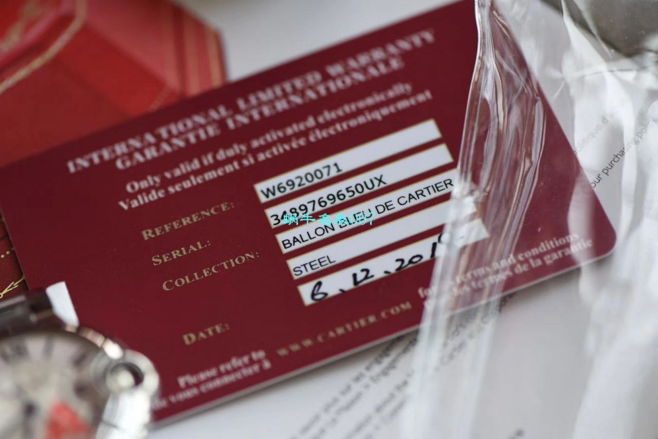   V6厂7K版手表  卡地亚33毫米超级副本蓝气球女装W6920071腕表 / K262