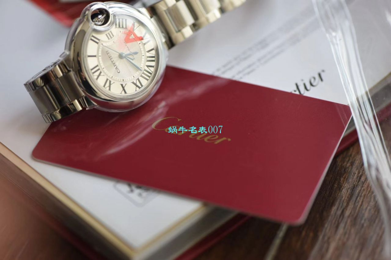   V6厂7K版手表  卡地亚33毫米超级副本蓝气球女装W6920071腕表 / K262