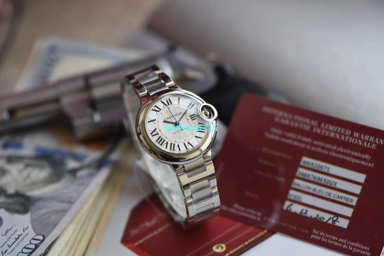   V6厂7K版手表  卡地亚33毫米超级副本蓝气球女装W6920071腕表 / K262