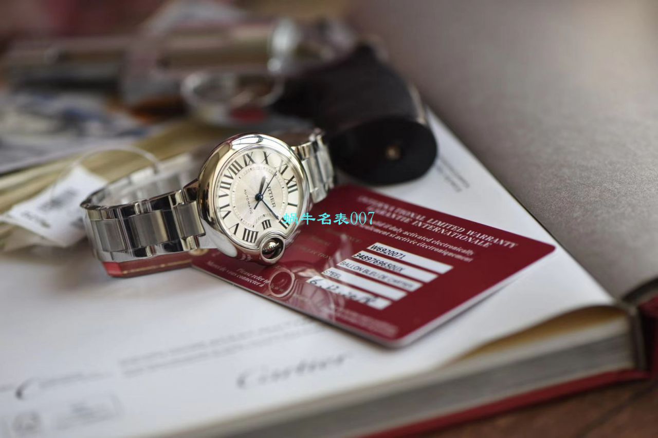   V6厂7K版手表  卡地亚33毫米超级副本蓝气球女装W6920071腕表 / K262