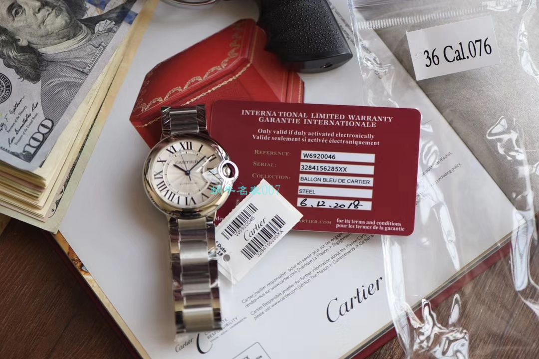   HBBV6厂官网女表  卡地亚36毫米蓝气球超级副本蓝气球7K版W6920046腕表 / K263