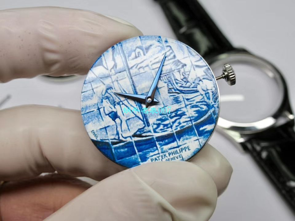 FL厂真微绘珐琅工艺表百达翡丽5089G-061《太加斯河上垂钓》、5089G-062《一天的收货》 / BD263