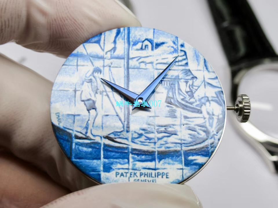 FL厂真微绘珐琅工艺表百达翡丽5089G-061《太加斯河上垂钓》、5089G-062《一天的收货》 / BD263