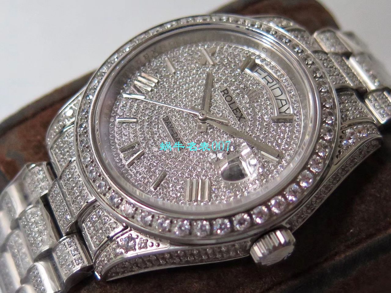 TW厂劳力士帝皇版最豪Day date II系列星期日历型密镶钻特别款腕表 / R355