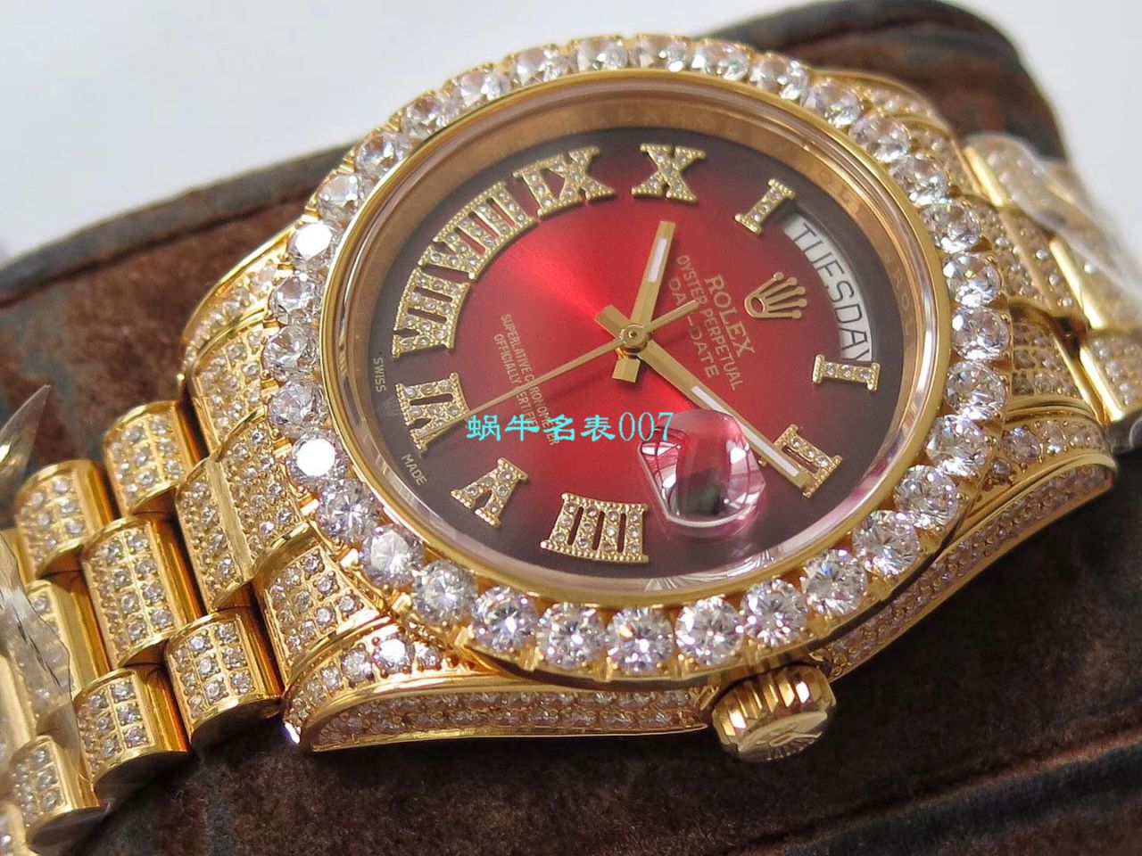 TW厂劳力士帝皇版最豪Day date II系列星期日历型密镶钻特别款腕表 / R355