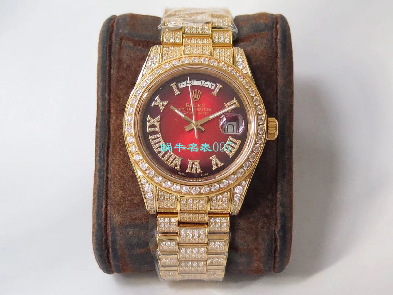 TW厂劳力士帝皇版最豪Day date II系列星期日历型密镶钻特别款腕表 / R355