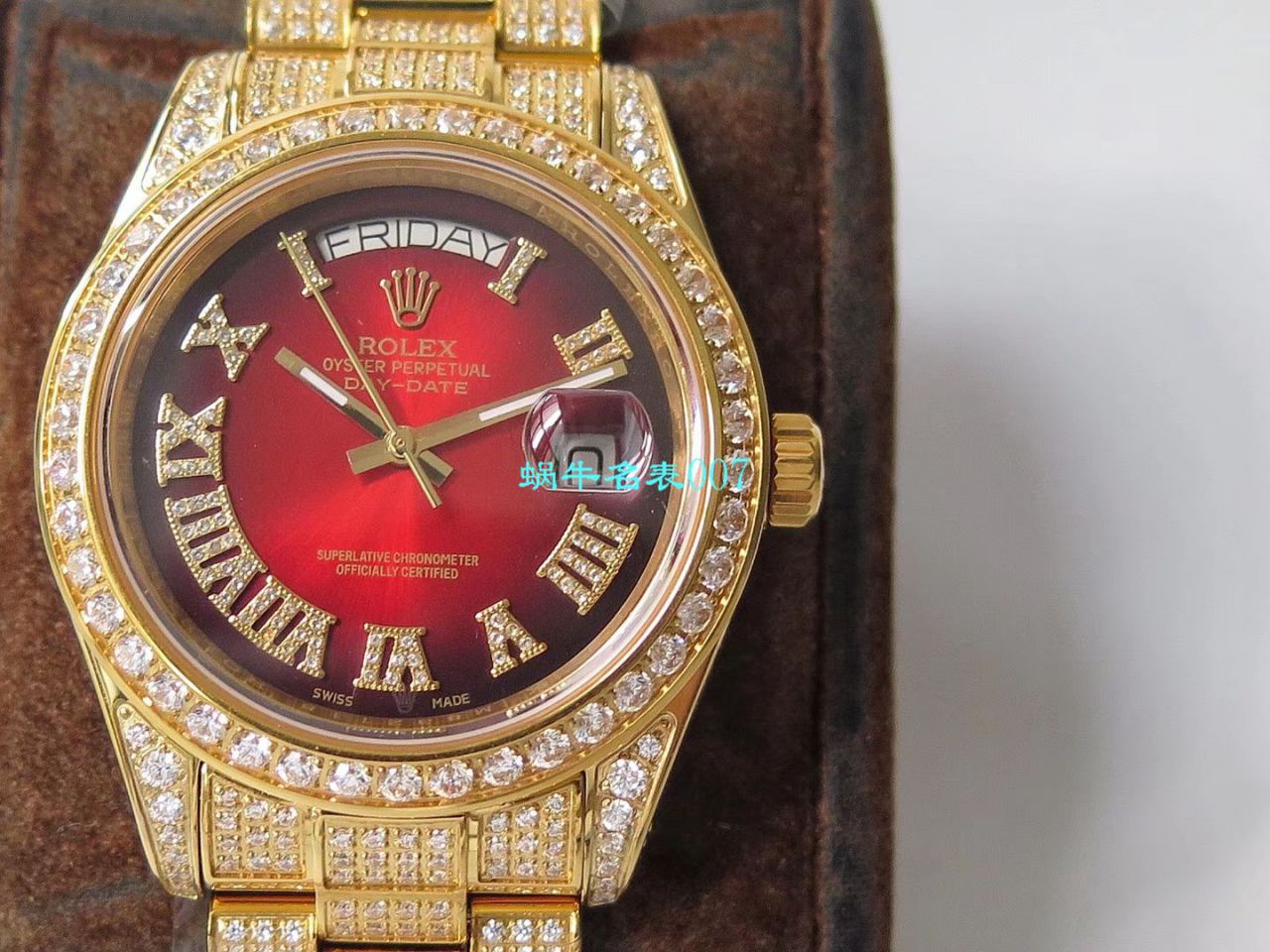 TW厂劳力士帝皇版最豪Day date II系列星期日历型密镶钻特别款腕表 / R355