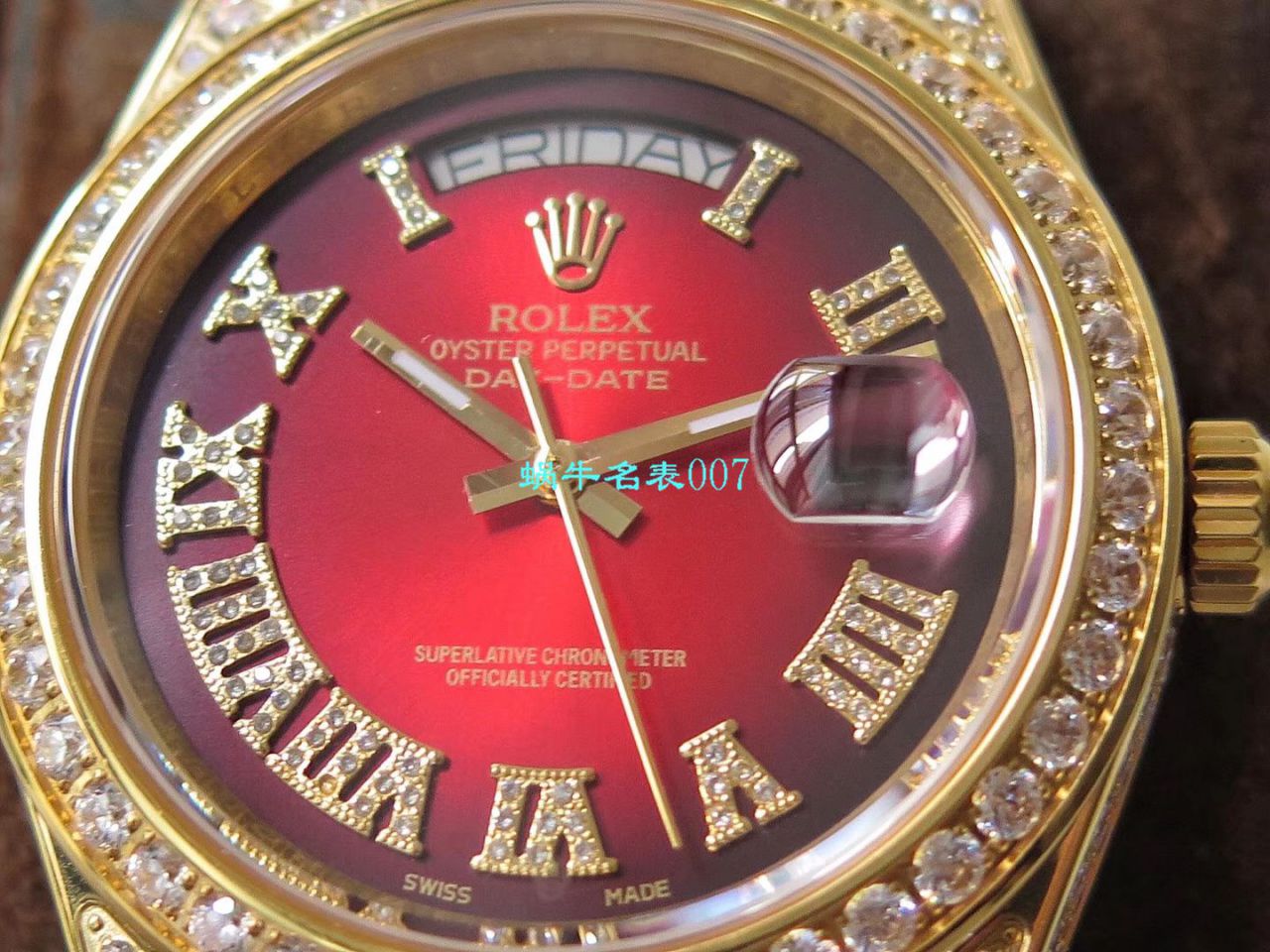 TW厂劳力士帝皇版最豪Day date II系列星期日历型密镶钻特别款腕表 / R355