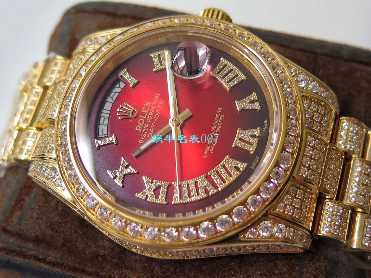 TW厂劳力士帝皇版最豪Day date II系列星期日历型密镶钻特别款腕表 / R355
