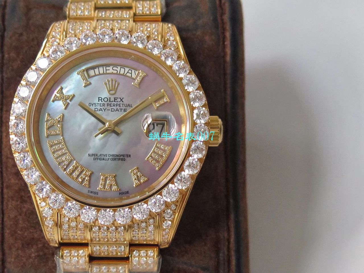 TW厂劳力士帝皇版最豪Day date II系列星期日历型密镶钻特别款腕表 / R355