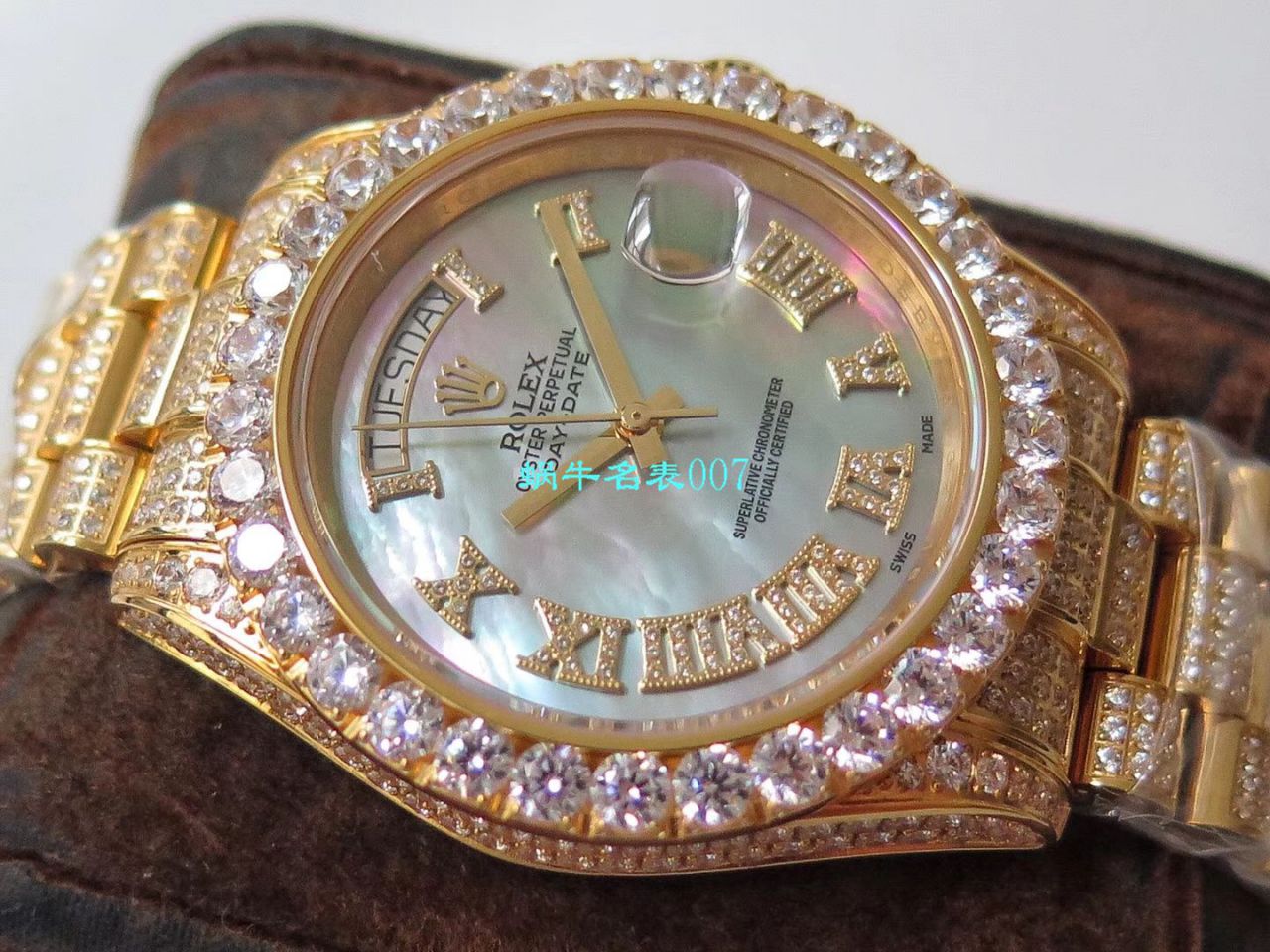 TW厂劳力士帝皇版最豪Day date II系列星期日历型密镶钻特别款腕表 / R355
