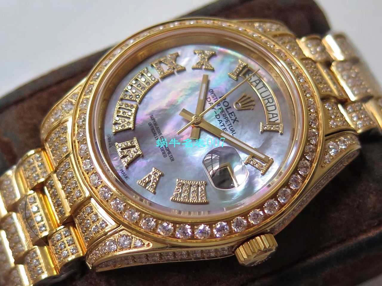 TW厂劳力士帝皇版最豪Day date II系列星期日历型密镶钻特别款腕表 / R355