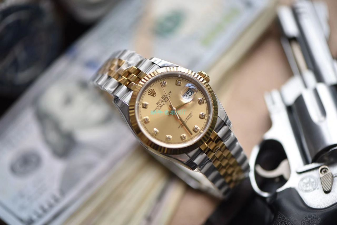 EW厂官网劳力士日志型系列116233香槟盘镶钻腕表 / R357EW