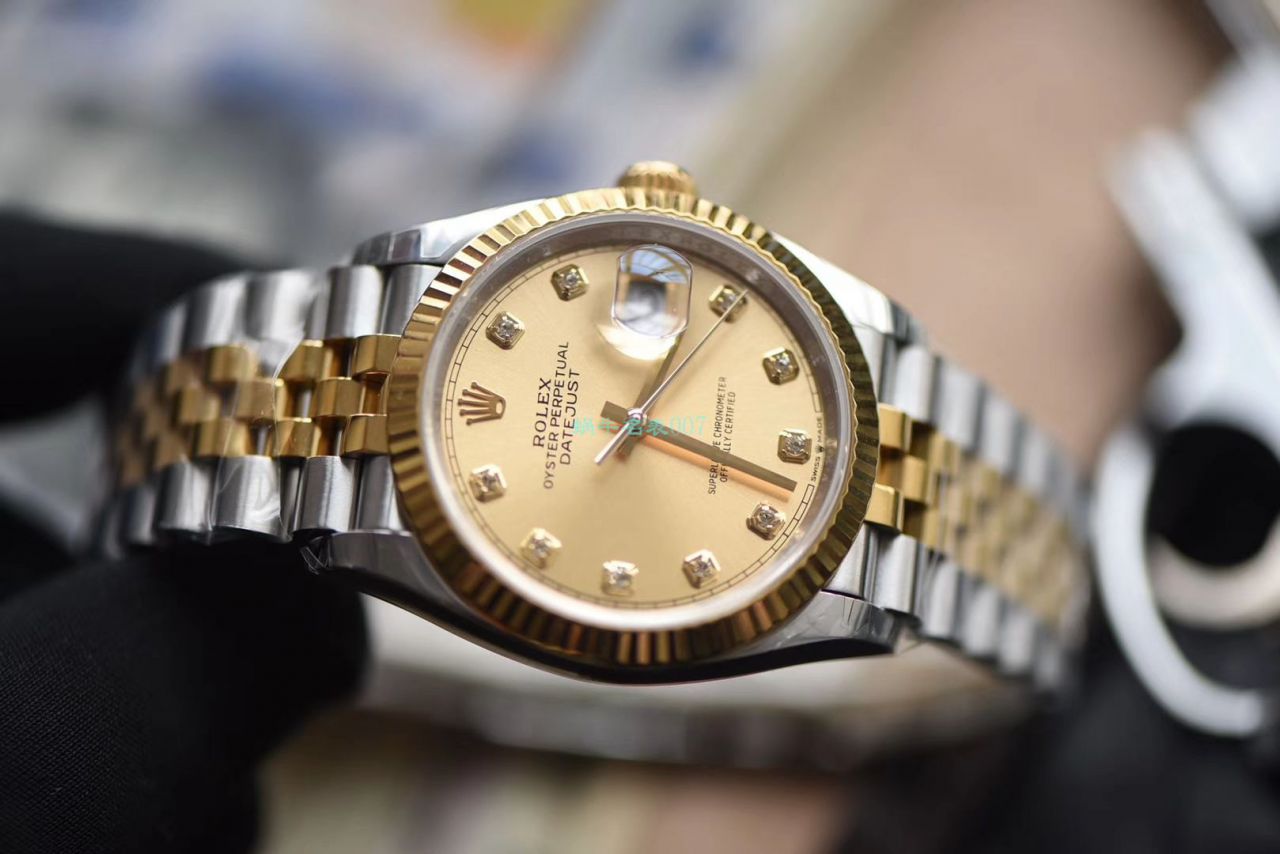 EW厂官网劳力士日志型系列116233香槟盘镶钻腕表 / R357EW