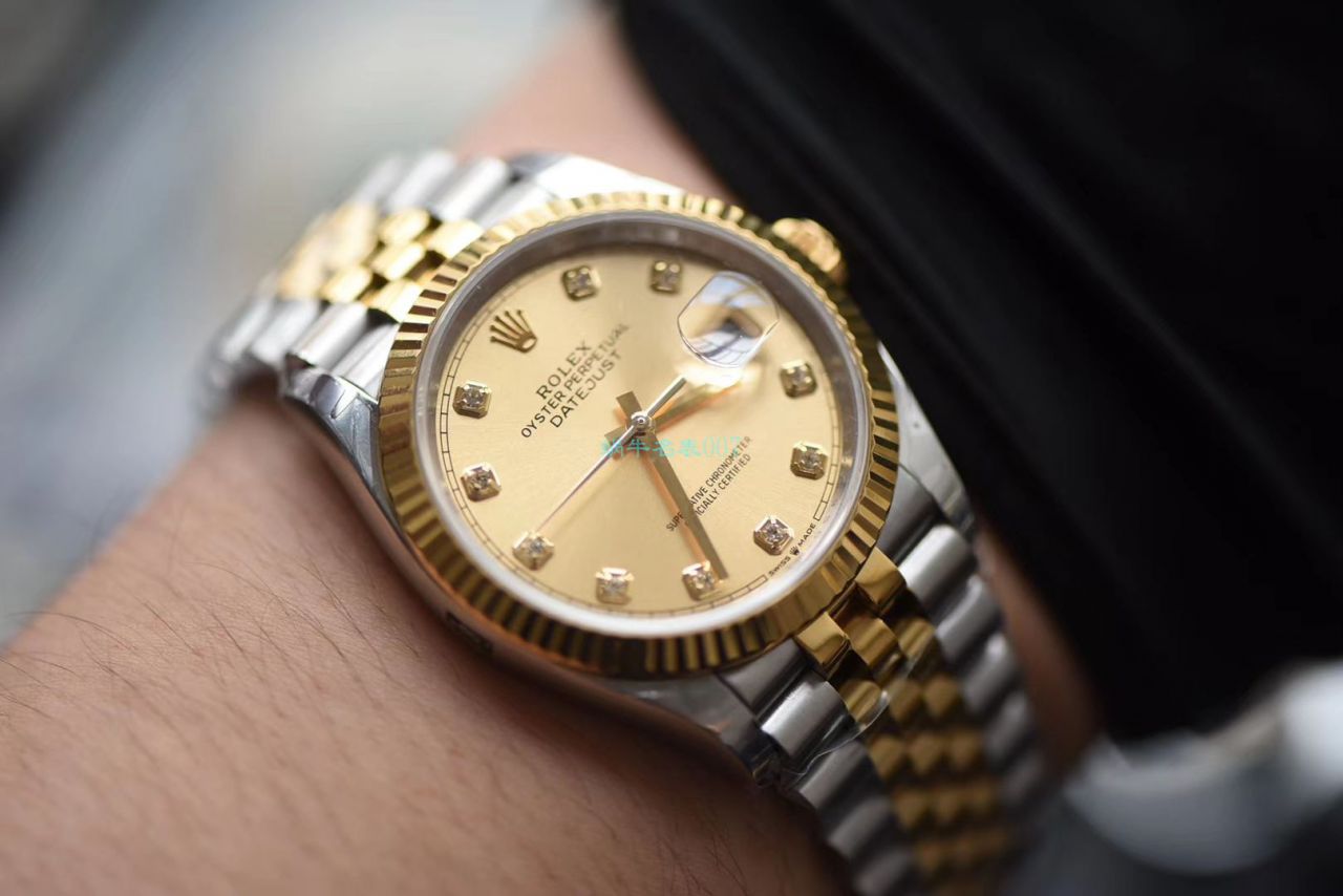 EW厂官网劳力士日志型系列116233香槟盘镶钻腕表 / R357EW