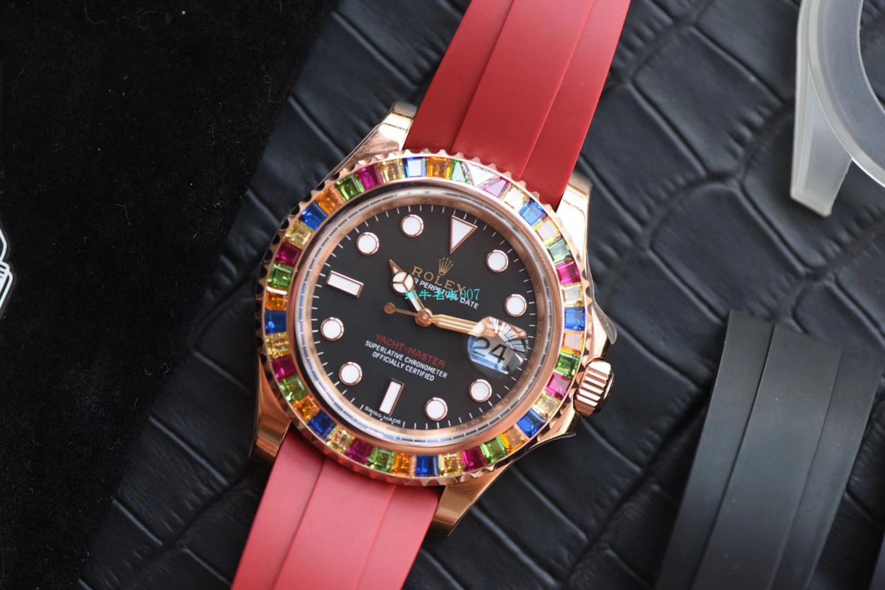 视频评测NOOB厂官网劳力士水鬼表  糖豆劳力士游艇名仕型系列116695SATS腕表 / R327