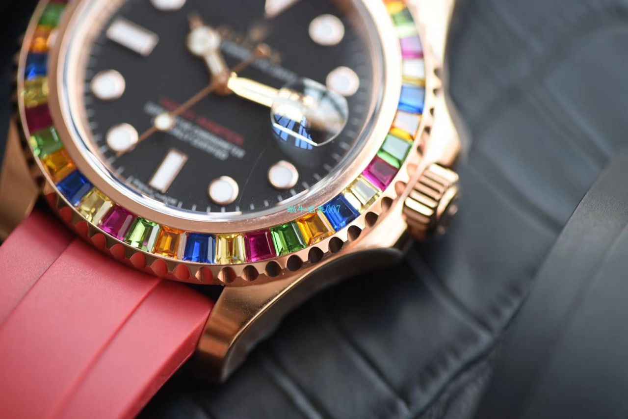 视频评测NOOB厂官网劳力士水鬼表  糖豆劳力士游艇名仕型系列116695SATS腕表 / R327