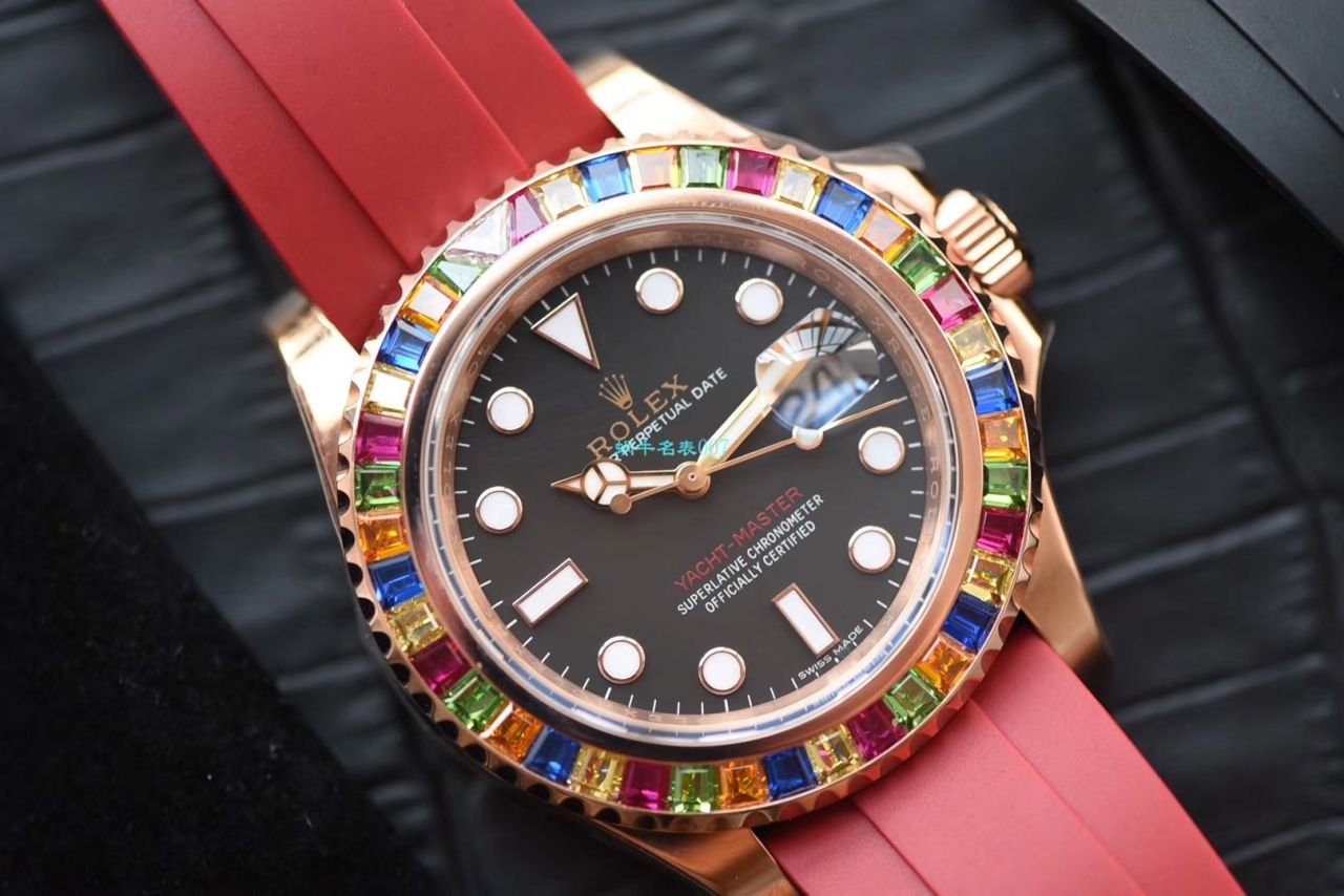   NOOB厂劳力士游艇名仕型系列116695SATS“糖豆”圈彩虹游艇劳力士游艇腕表 / R192