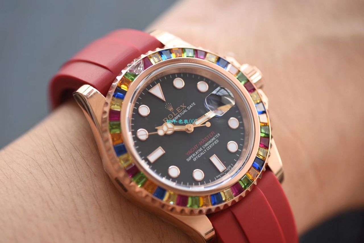 视频评测NOOB厂官网劳力士水鬼表  糖豆劳力士游艇名仕型系列116695SATS腕表 / R327