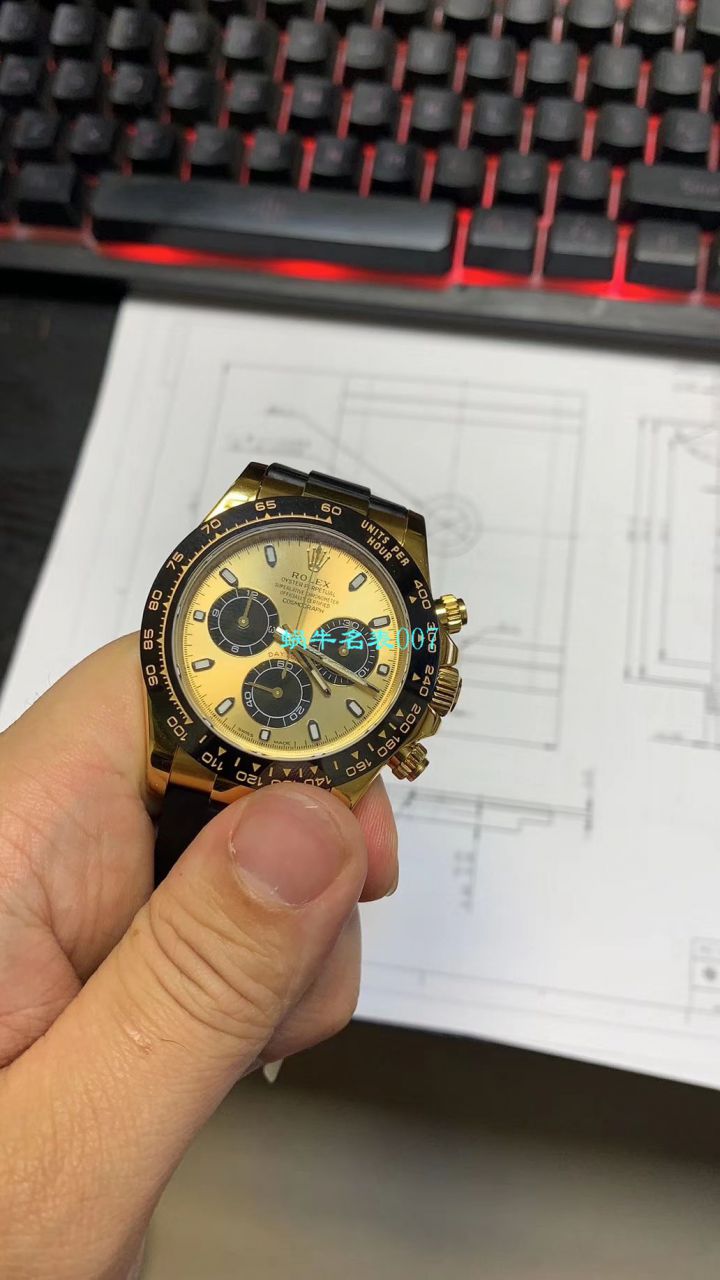   N厂最新表余文乐同款黄金熊猫迪超级4130  劳力士宇宙计型迪通拿M116518ln-0048腕表 / R271