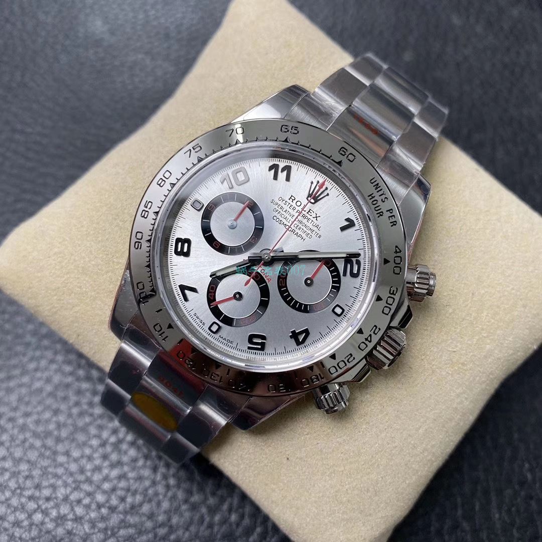 N厂新款超级4130劳力士宇宙计型迪通拿116509-78599 黑盘116509-78599 银面腕表 / R563