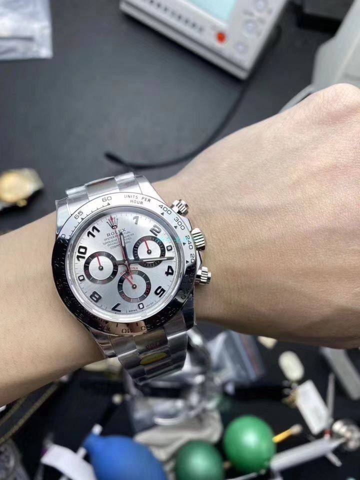 N厂新款超级4130劳力士宇宙计型迪通拿116509-78599 黑盘116509-78599 银面腕表 / R563