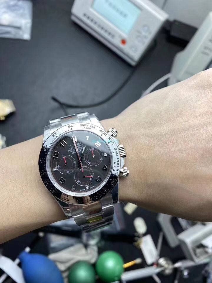 N厂新款超级4130劳力士宇宙计型迪通拿116509-78599 黑盘116509-78599 银面腕表 / R563