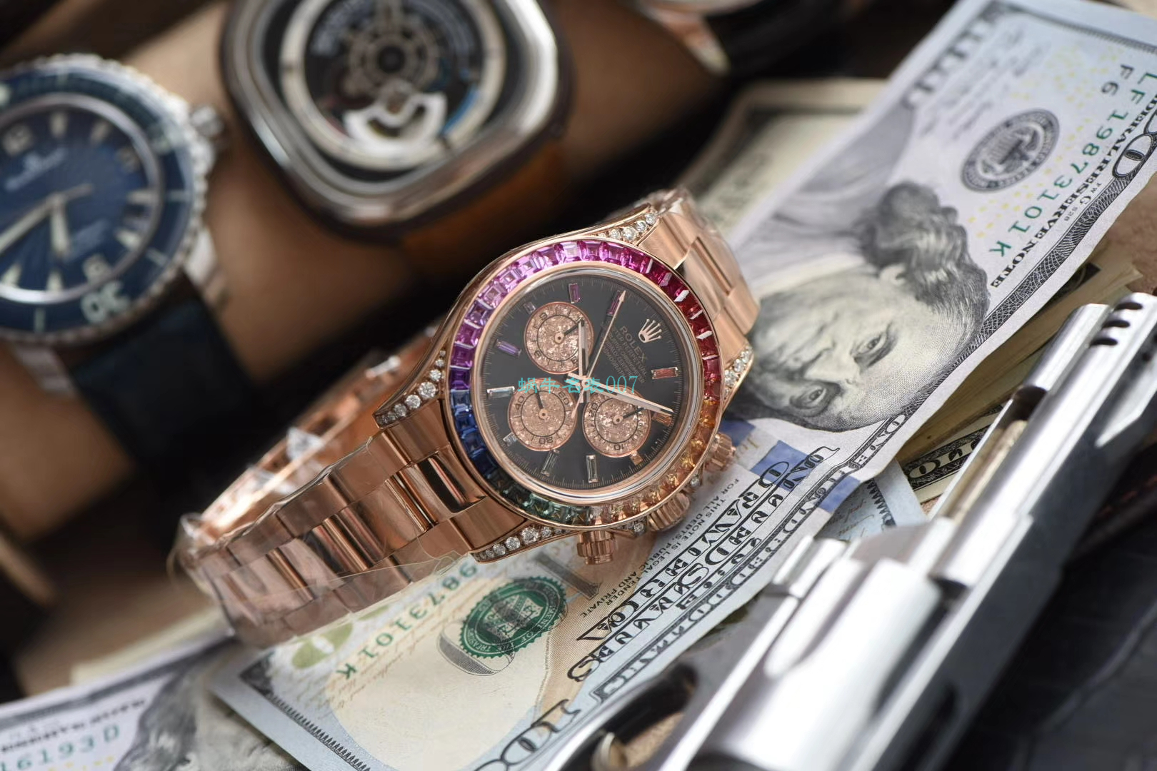 独家后加工真钻包金ROLEX彩虹迪劳力士宇宙计型迪通拿116595 RBOW腕表 / R577